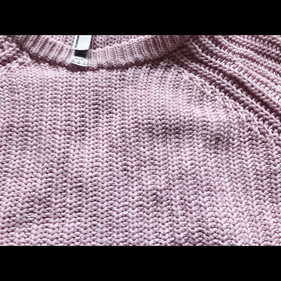 American Apparel Pink Crop Fisherman Sweater - Picture 4 of 5